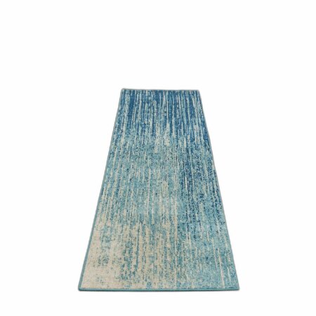 HOMEROOTS 2 x 10 ft. Navy & Light Blue Abstract Runner Rug 385280